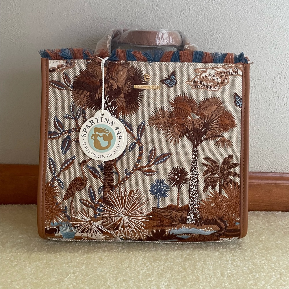 Spartina Satchel Ashley River Landscape Sienna